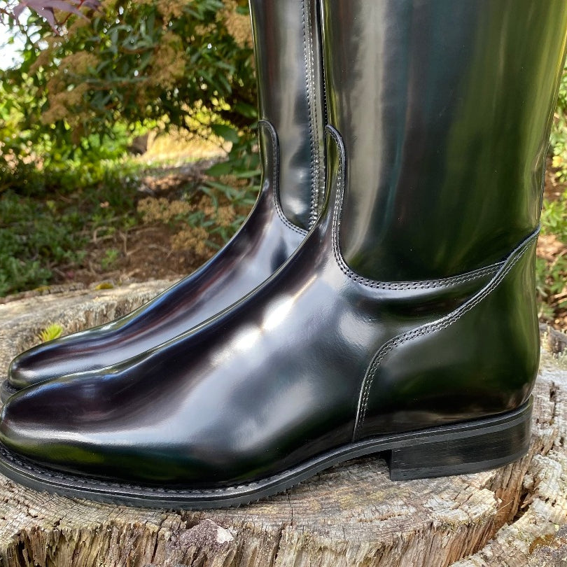 Custom DeNiro Raffaello Dressage Boot - Brushed Black with Rondine & Swarovski