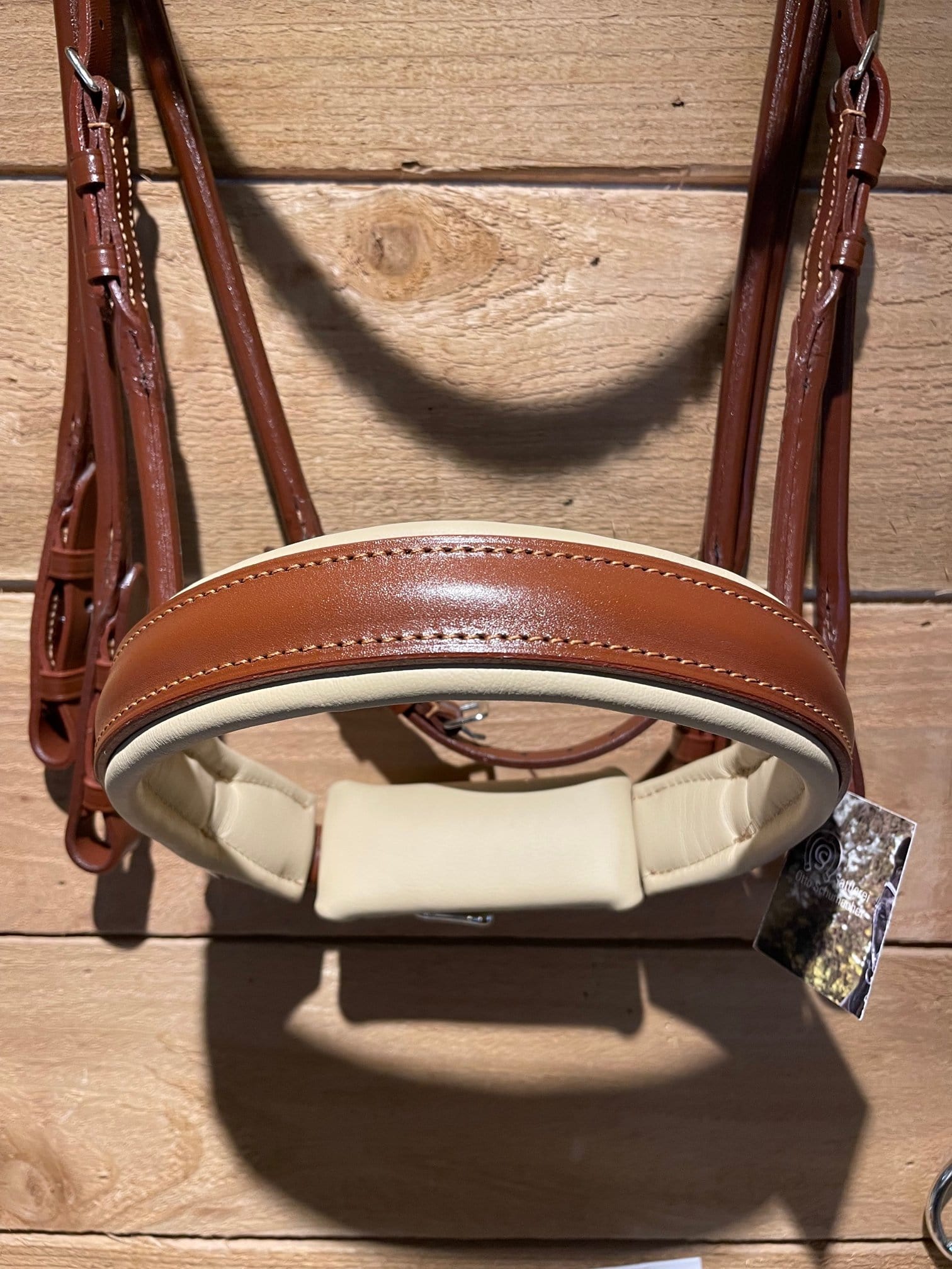 otto schumacher munchen feel good bridle havan with cream padding caveson