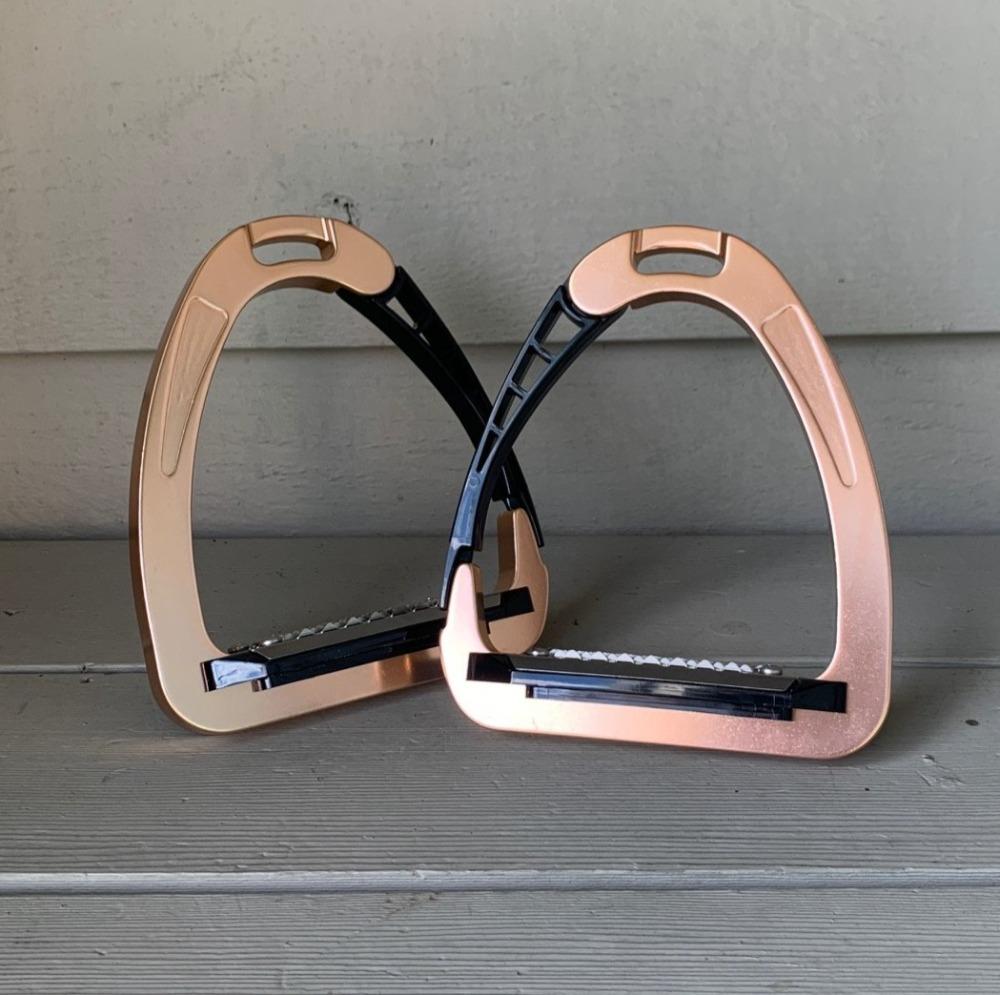 acavallo alupro safety stirrup rose gold
