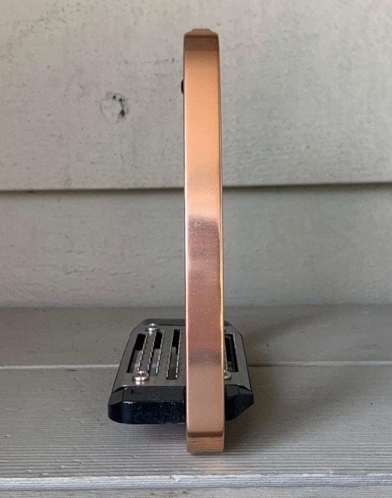 acavallo alupro safety stirrup rose gold