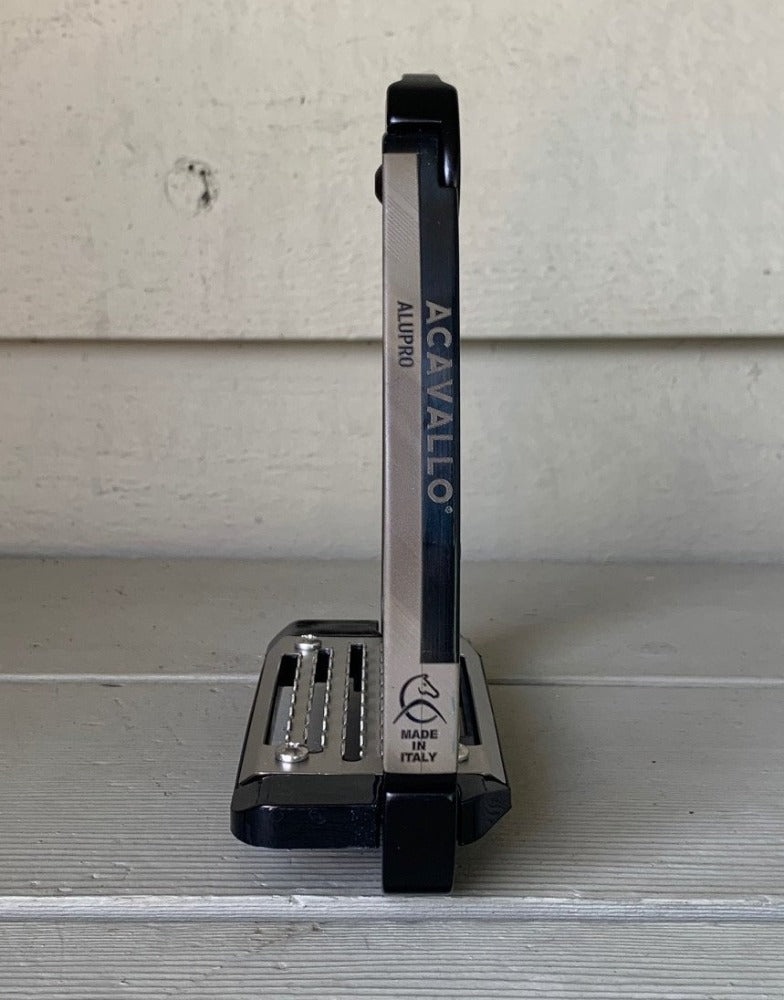 acavallo alupro safety stirrup side view black