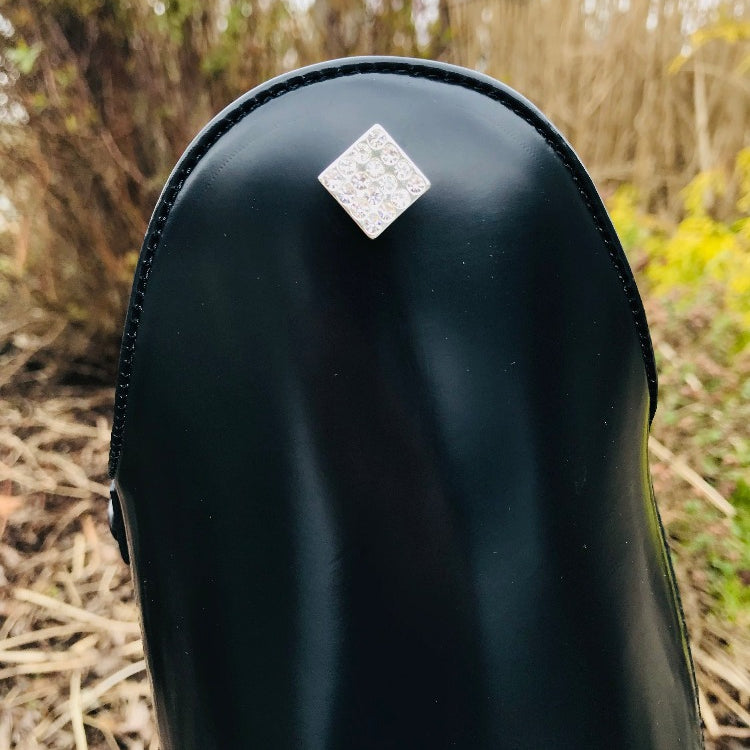 Custom DeNiro Bellini Dressage Boot - Brushed Navy with Swarovski Emblem