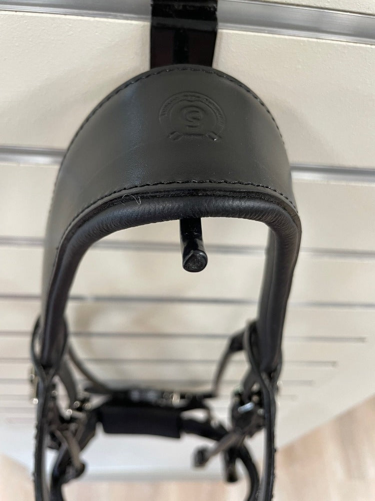 *Otto Schumacher Bellevue Rolled Double Bridle Patent with Fineline - Horse