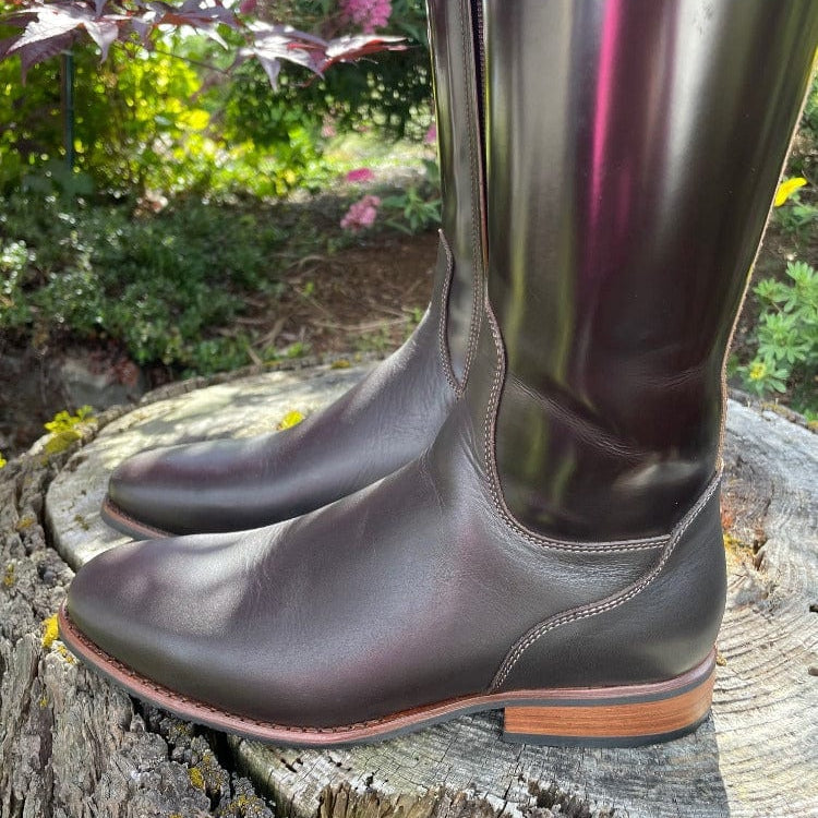 Custom DeNiro Bellini Dressage Boot - Brushed Brown with Swarovski Emblem