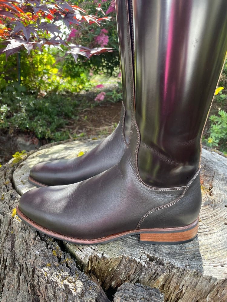 Custom DeNiro Bellini Dressage Boot - Brushed Brown with Swarovski Emblem