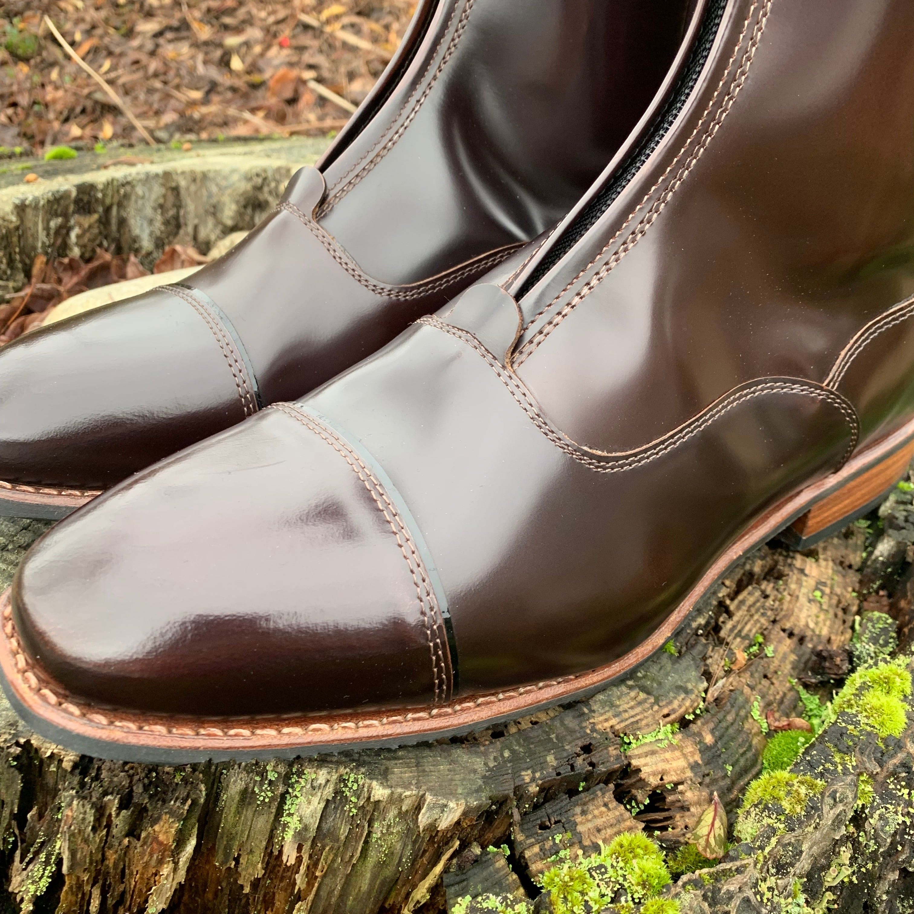 Custom DeNiro S5601 Dressage Boot - Brushed Brown with Big Strap
