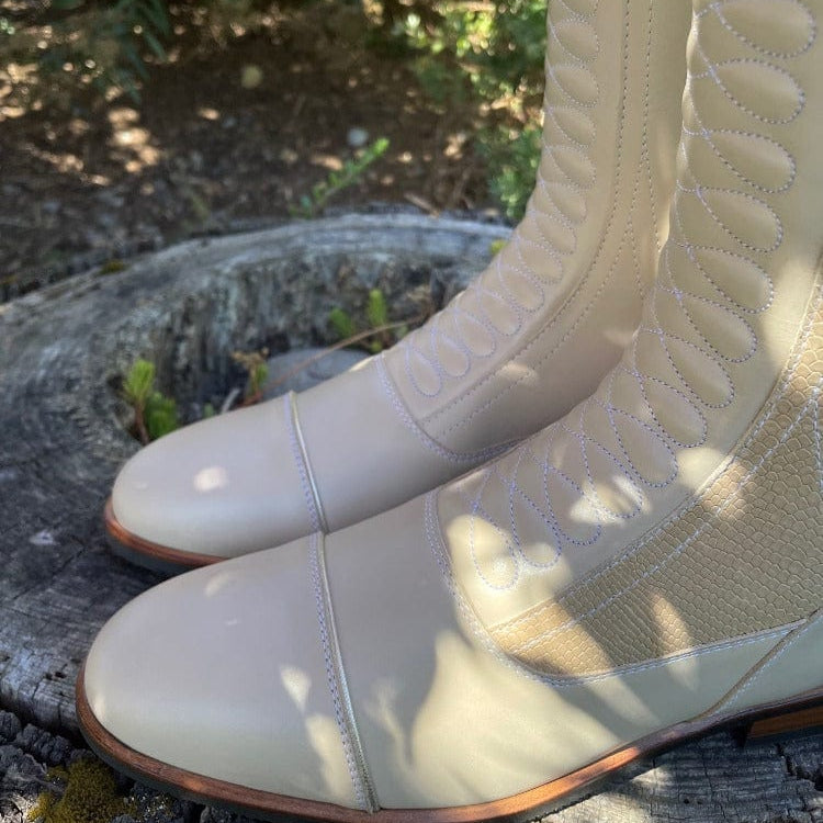 Custom Kingsley Infinity Dressage Boot - Snake Beige & Nature Beige