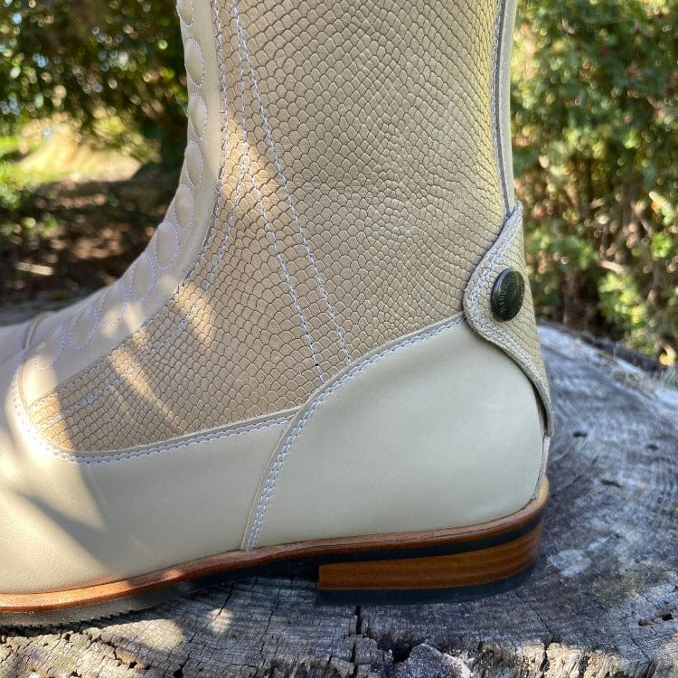 Custom Kingsley Infinity Dressage Boot - Snake Beige & Nature Beige