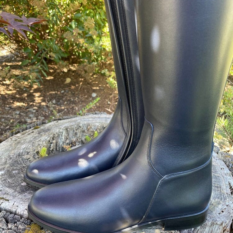 Custom Kingsley Lexington Dressage Boot - Aspen Blue with Jenny Top in Camo Navy