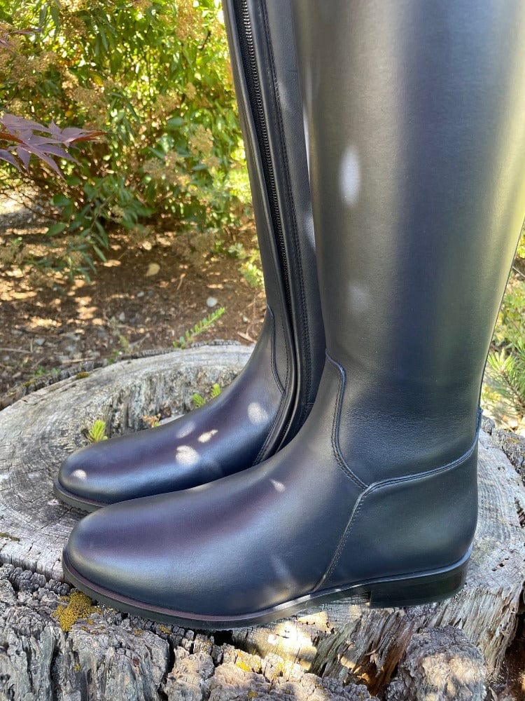 Custom Kingsley Lexington Dressage Boot - Aspen Blue with Jenny Top in Camo Navy