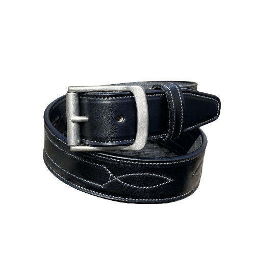 Leather Fancy Stich Belt - 26