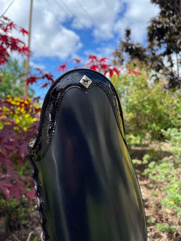 Custom DeNiro Tintoretto Dressage Boot - Brushed Blue with Rondine Black Lucidi Top