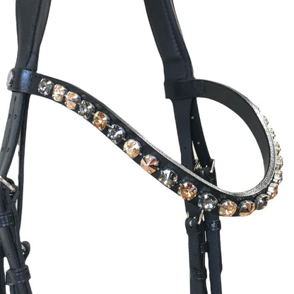 Otto Schumacher Tokyo Snaffle with Reptile Nature and Met Gold Fineline