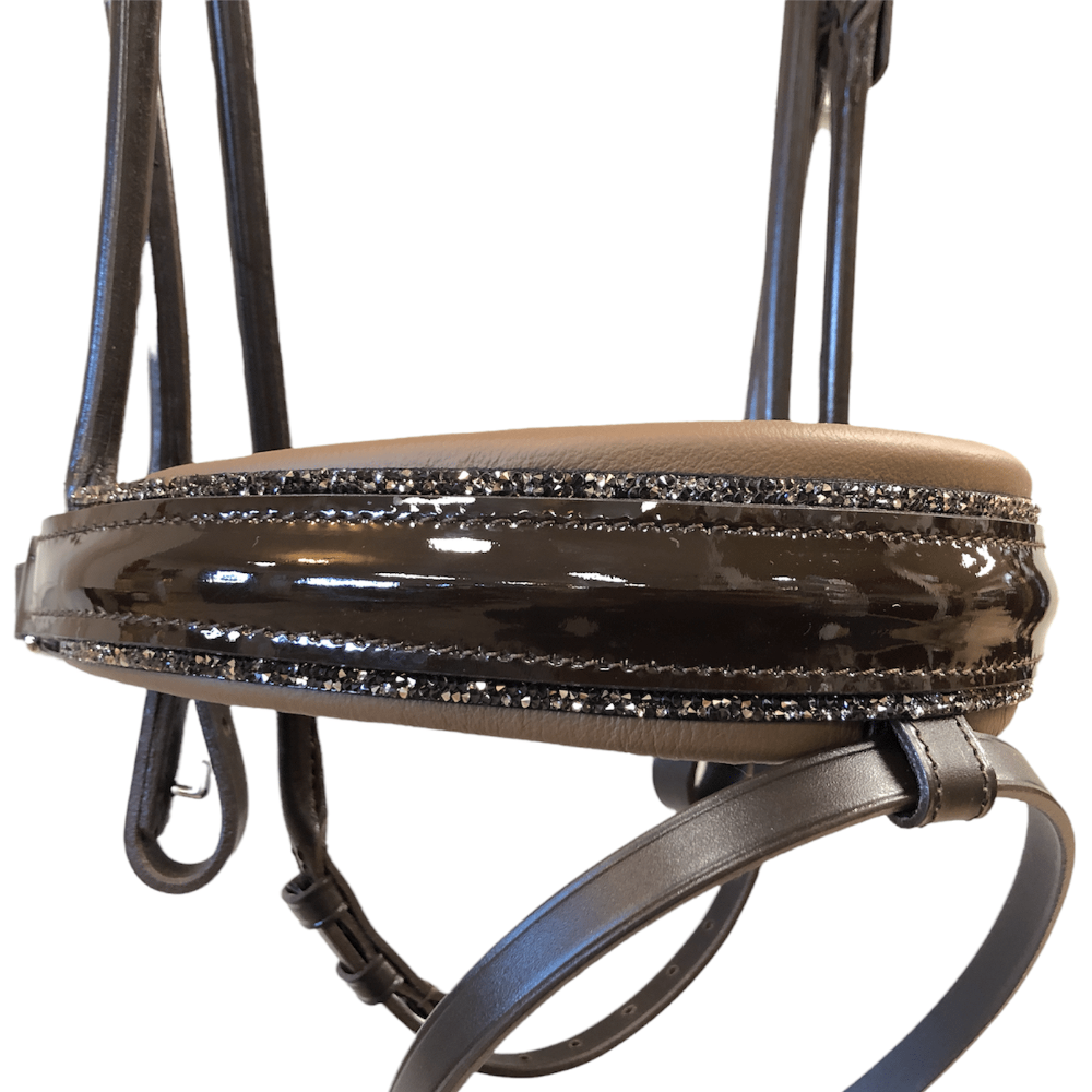 Otto Schumacher Bellevue Snaffle with Brown Leather and Smoked Topaz Fineline