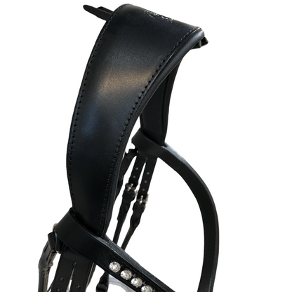 Otto Schumacher Bellevue Snaffle with Patent Black and White Padding