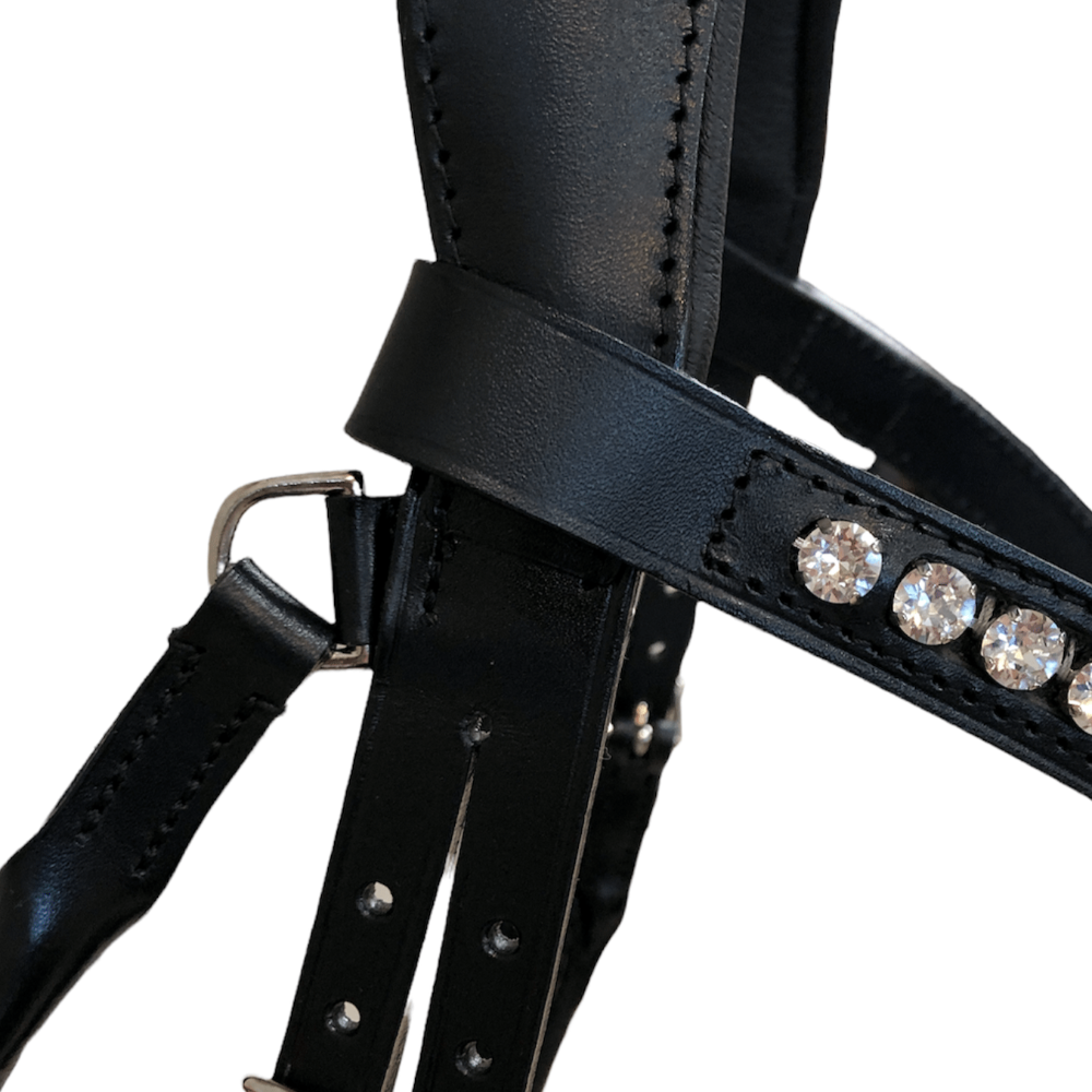 Otto Schumacher Bellevue Snaffle with Patent Black and White Padding
