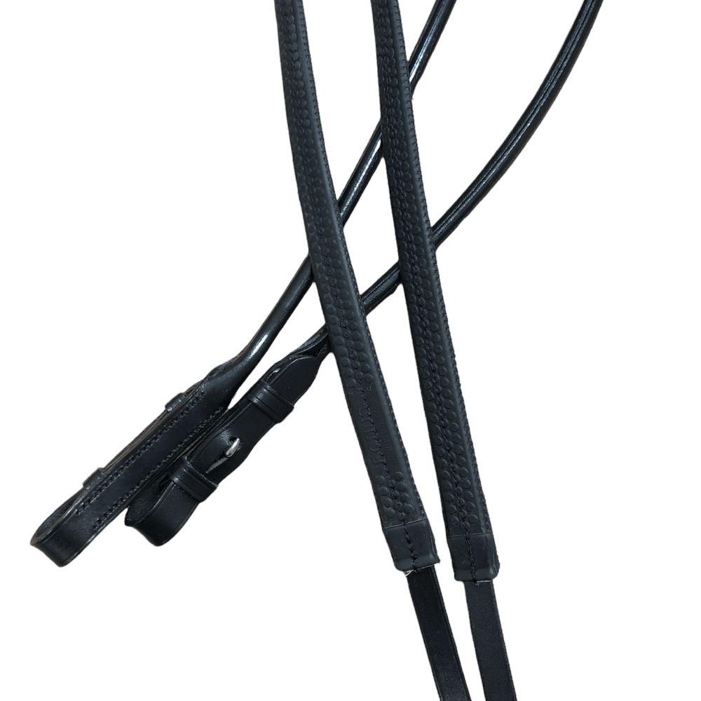 Otto Schumacher Bellevue Snaffle with Patent Black and White Padding