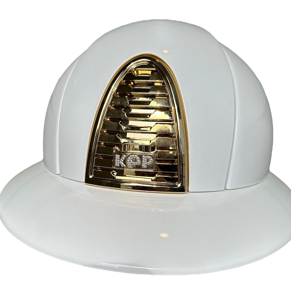 KEP Cromo 2.0 - White Polish & Gold Wide Brim