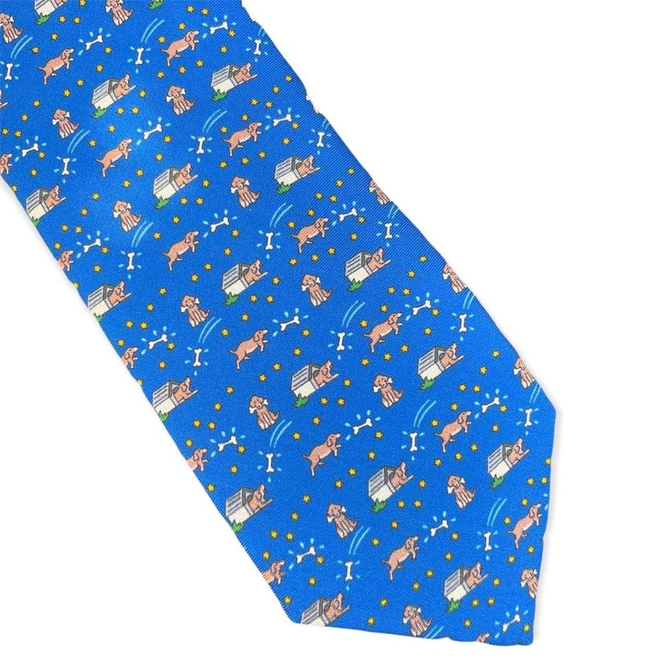 essex classics danny & rons rescue blue dogs mens necktie