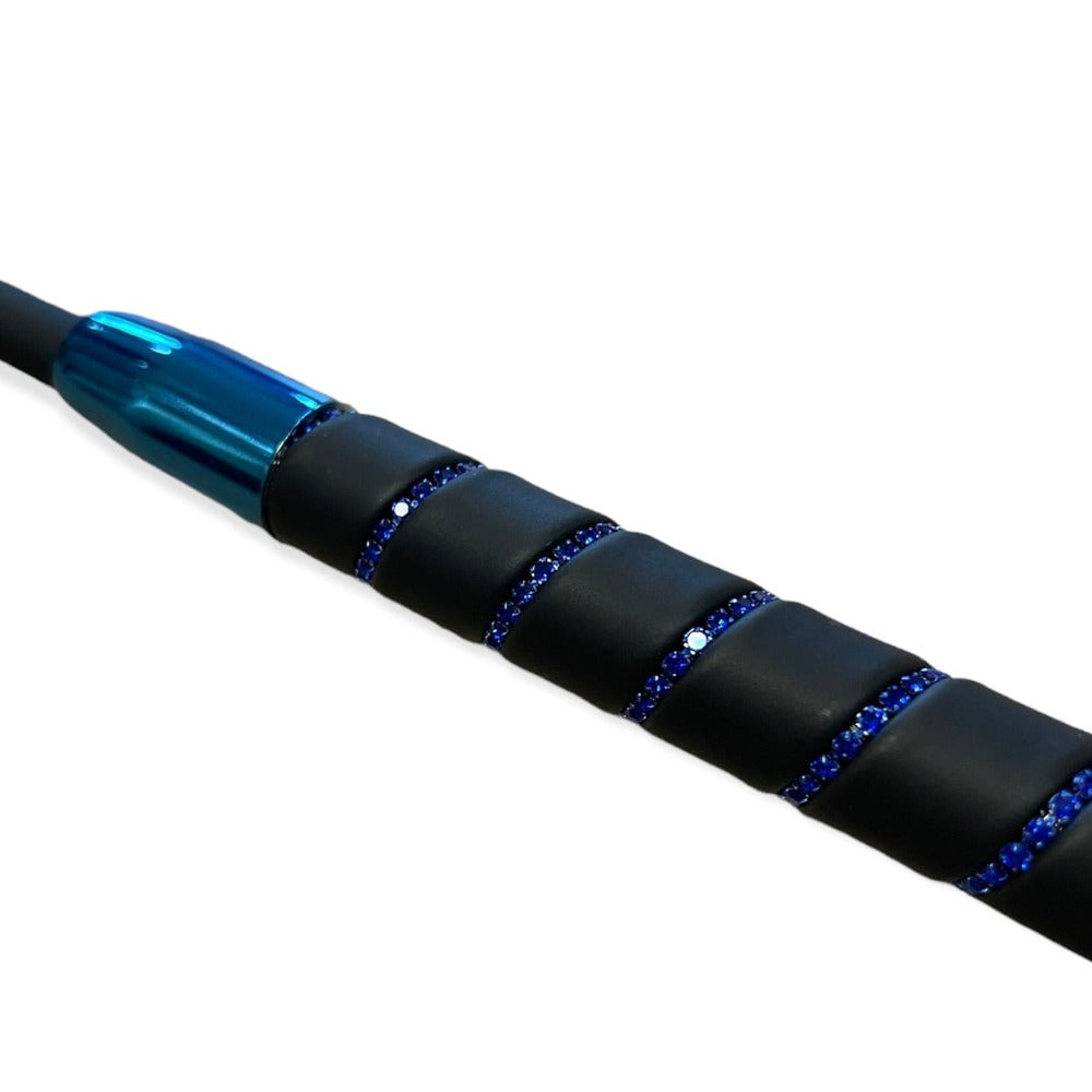 Fleck Silk Touch Blue Crystal Whip