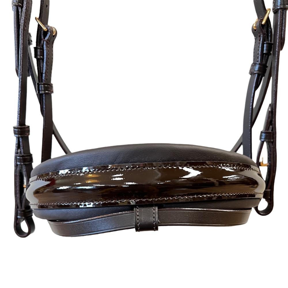 Otto Schumacher Tokyo Snaffle Bridle with Brown Leather and Rose Gold