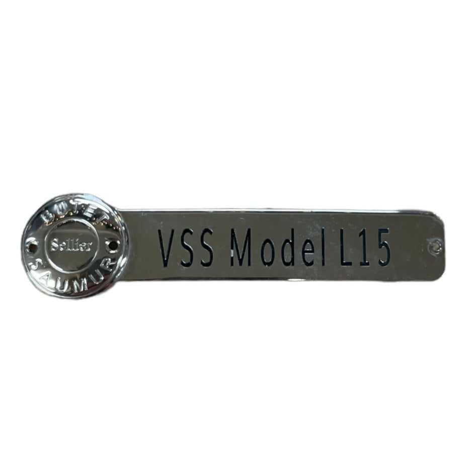 Butet Chrome Saddle Name Plate 55mm - Block