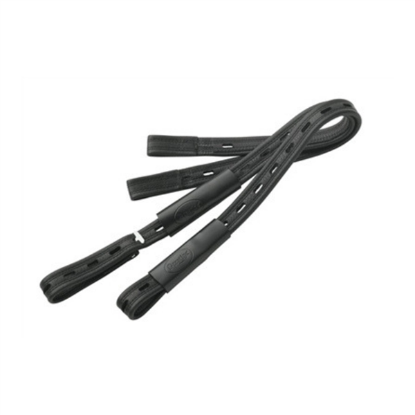 black stirrup leathers
