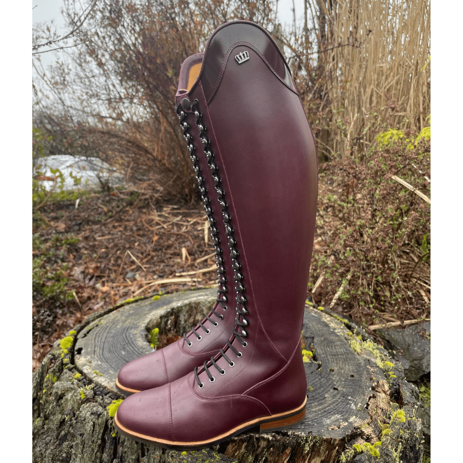 Custom Kingsley Orlando 02 Lace Up Dressage Boot Bordeaux