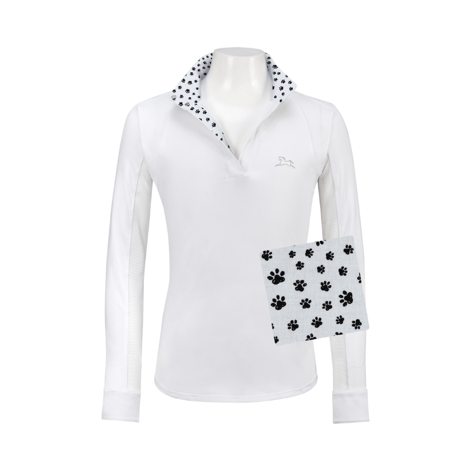 RJ Classics Maddie Show Shirt - Paw Prints - Frontview