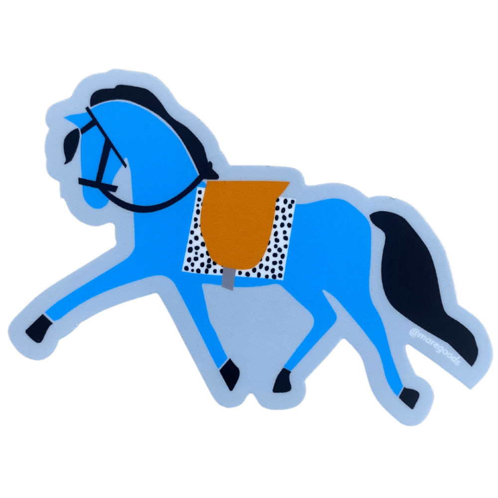 blue saddle clipart