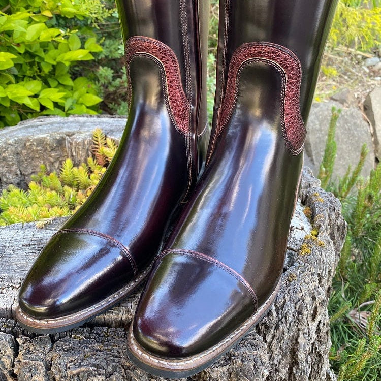 Custom DeNiro Bellini Dressage Boot - Brushed Bordeaux & Buongiorno Leather