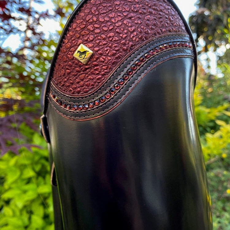 Custom DeNiro Bellini Dressage Boot - Brushed Bordeaux & Buongiorno Leather