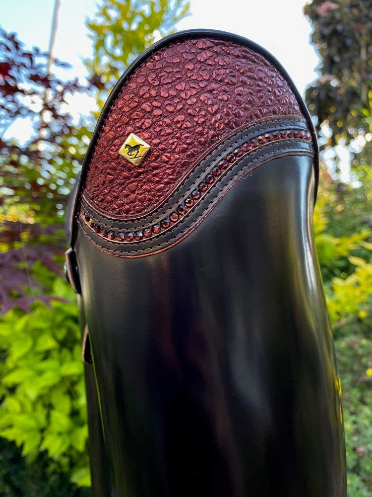 Custom DeNiro Bellini Dressage Boot - Brushed Bordeaux & Buongiorno Leather