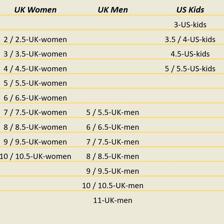 EU to US foot size guide