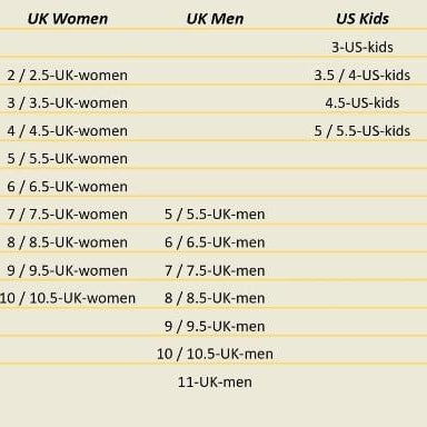 European to US foot size guide