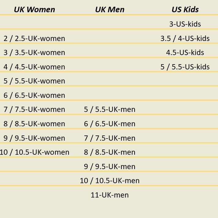 euro to US foot sizes