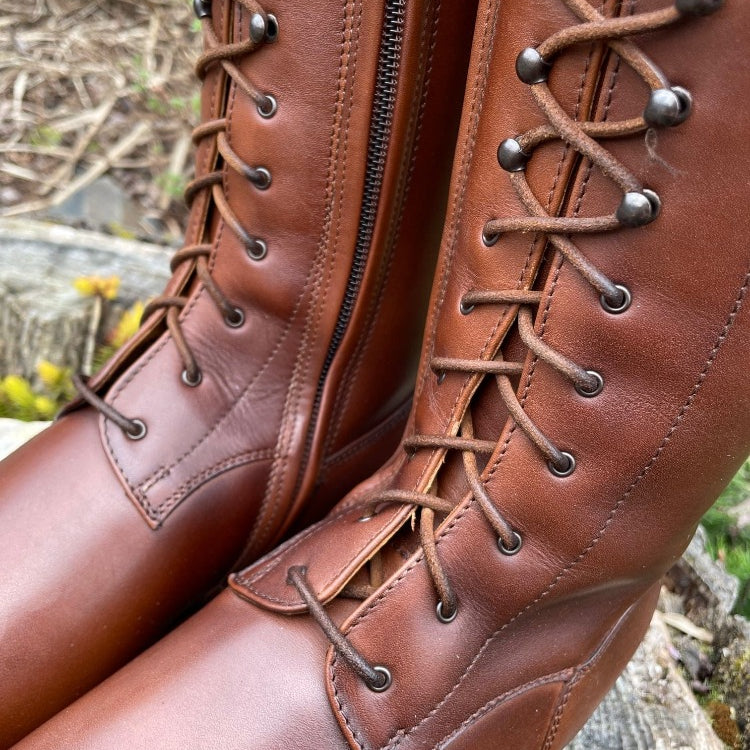 Custom DeNiro Tintoretto Full Lace Dressage Boots - Oxford Vintage Calfskin