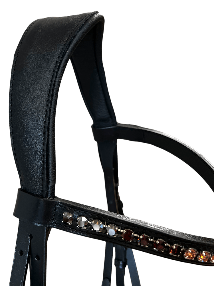 Otto Schumacher Tokyo Snaffle with Croco Burgundy and Black Flineline