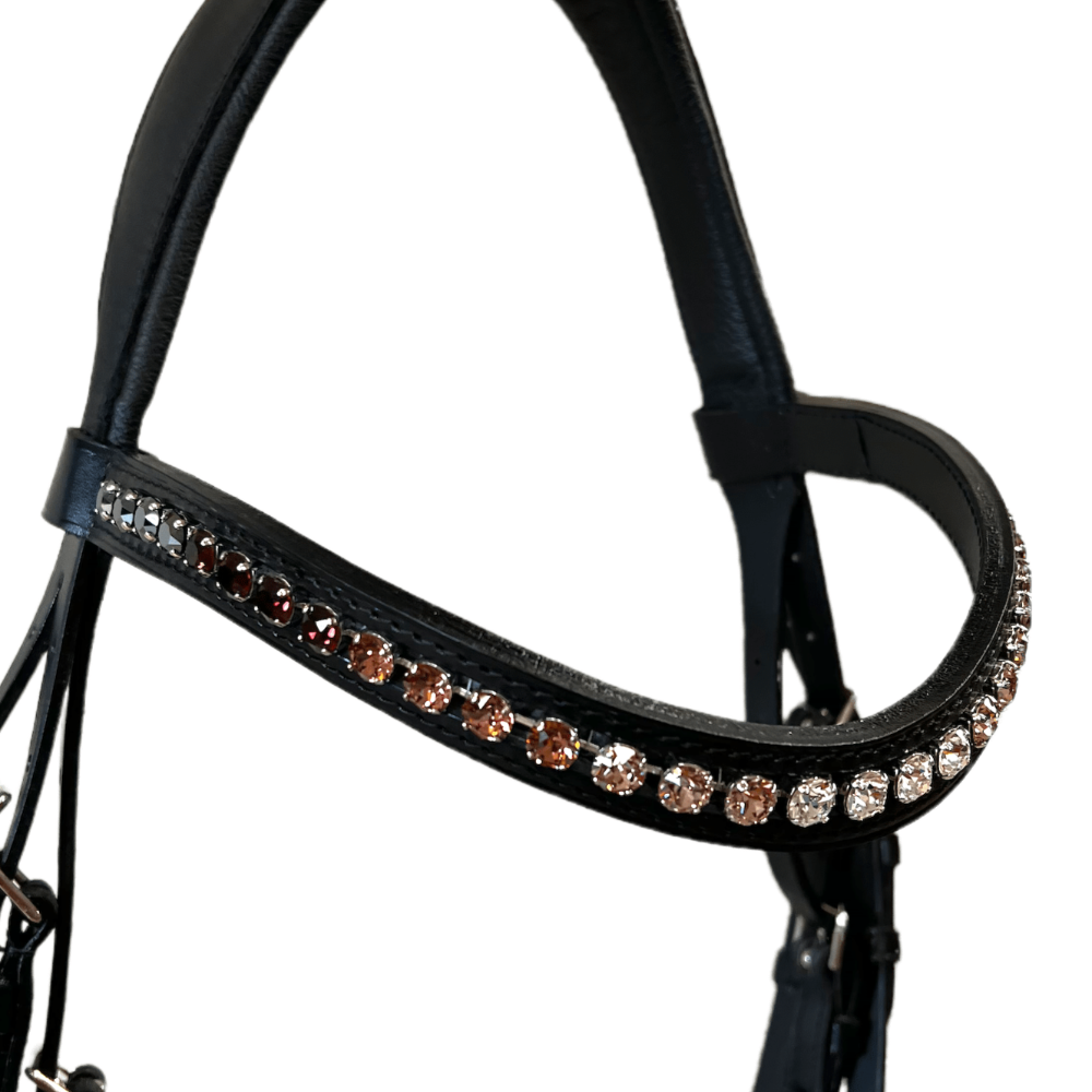 Otto Schumacher Tokyo Snaffle with Croco Burgundy and Black Flineline