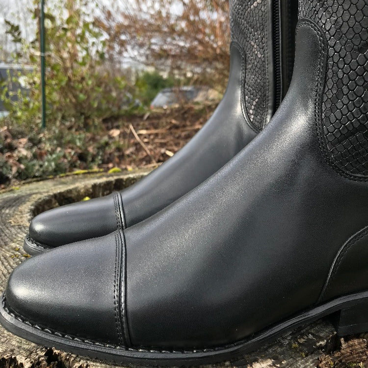 Custom DeNiro Bellini Dressage Boot - Black Regal with Rondine & Studs