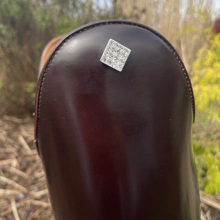 Custom DeNiro Bellini Dressage Boot - Brushed Brown with Swarovski Emblem