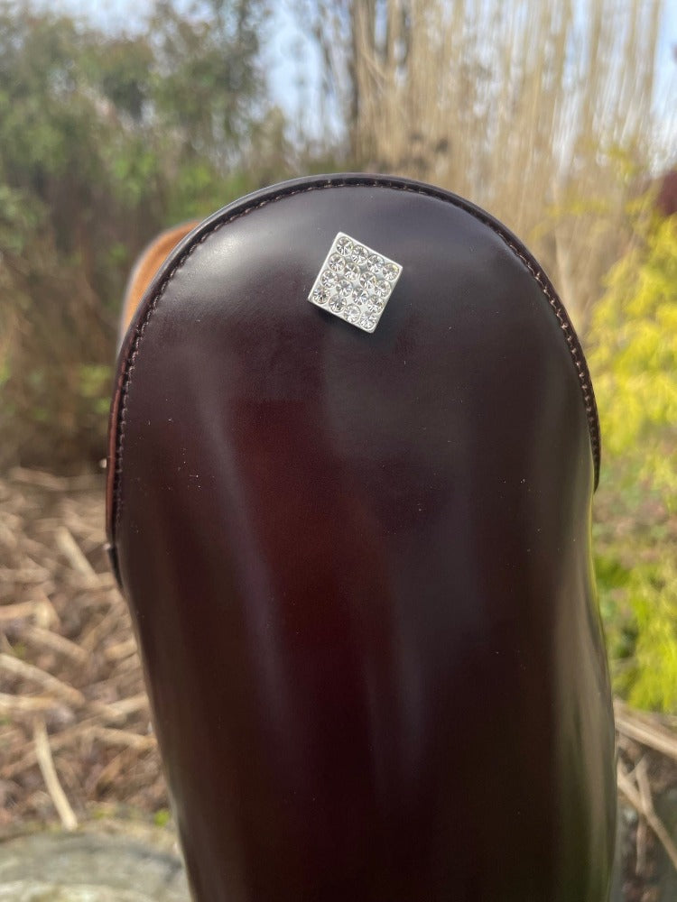 Custom DeNiro Bellini Dressage Boot - Brushed Brown with Swarovski Emblem