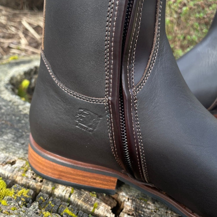 Custom DeNiro Bellini Dressage Boot - Brushed Brown with Swarovski Emblem
