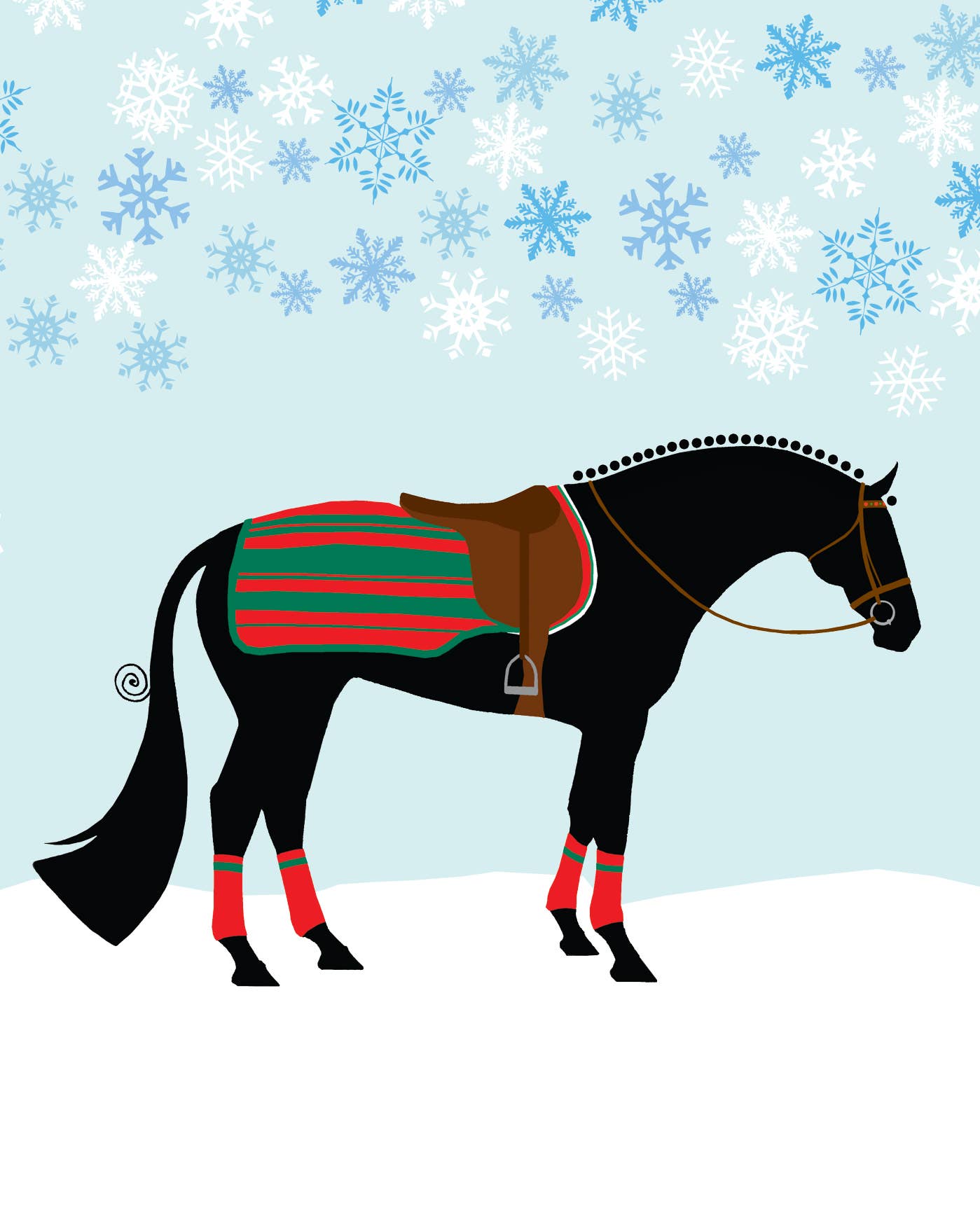 Hunter Horse Christmas Card