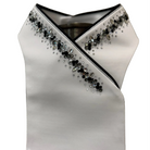 Plastronique Black & Silver Crystal Drops Stock Tie