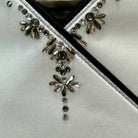 Plastronique Black & Silver Bloom Stock Tie