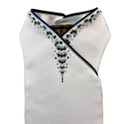 Plastronique Navy & Silver Drip Crest Stock Tie