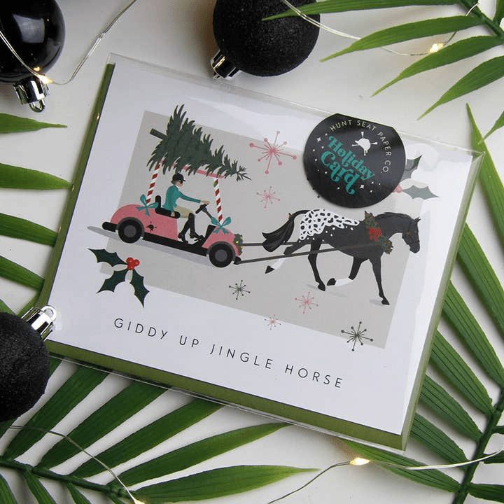 Giddy Up Jingle Horse Holiday Card