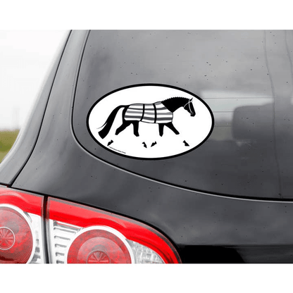 Waterproof Horse Newmarket Oval Sticker - 3 x 5"