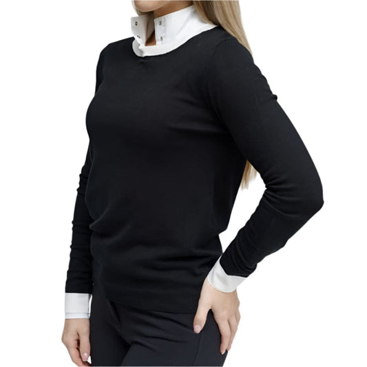 TKEQ Essential Contrast Sweater - Black